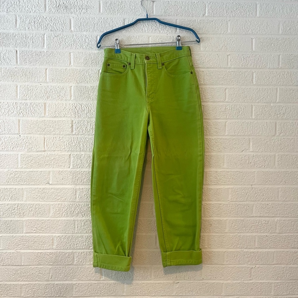 Lime green 80s mom jeans